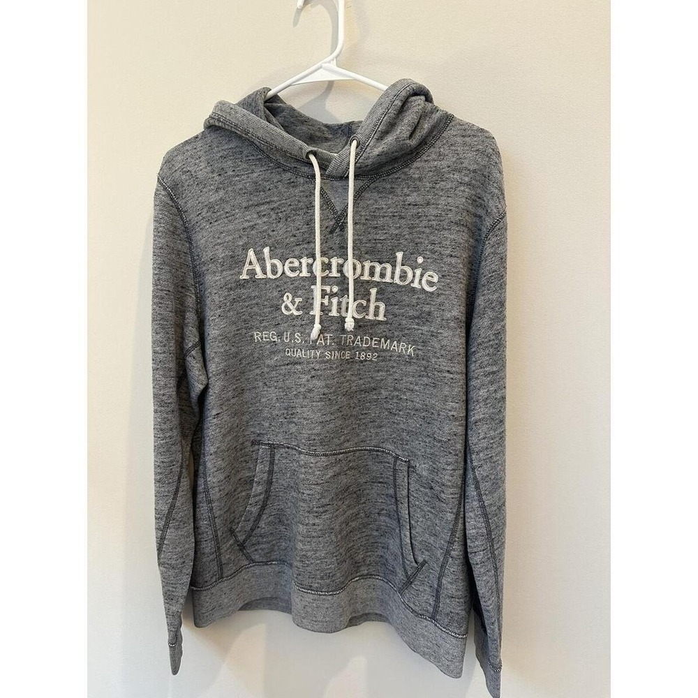 Medium heather gray Abercrombie & Fitch Hoodie Sweatshirt Heathered Gray